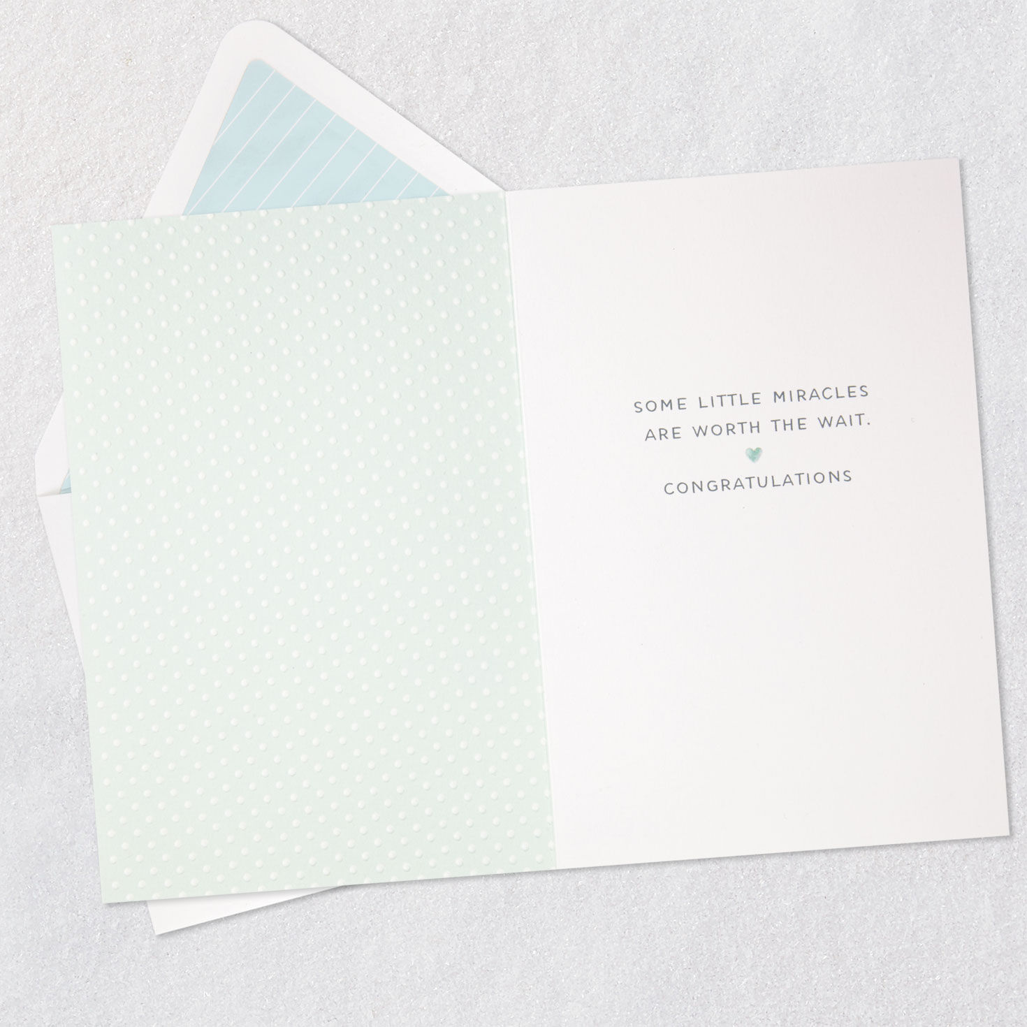 Nursery and Crib New Baby Card Open card with envelope image number 3