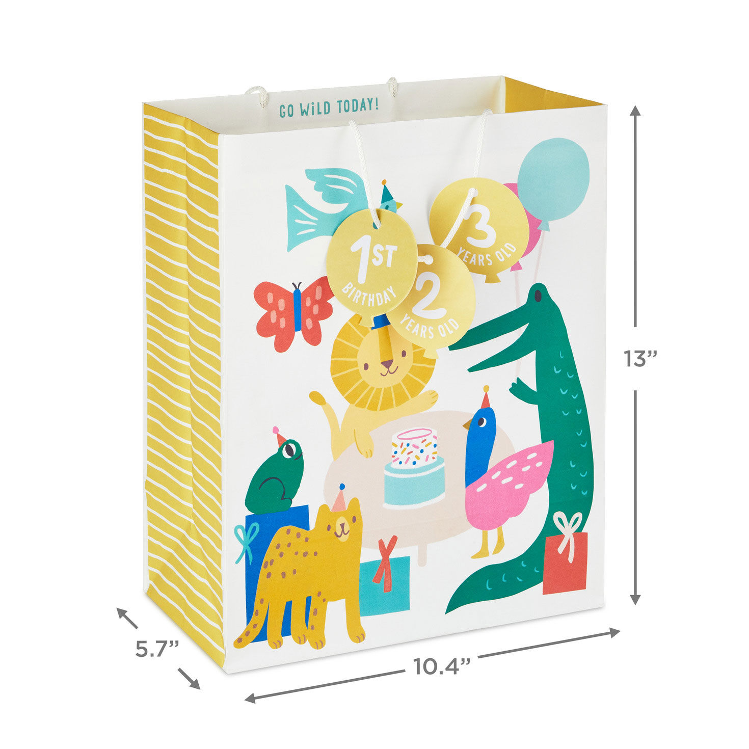 13" Zoo Animals Large Birthday Gift Bag for only USD 4.99 | Hallmark