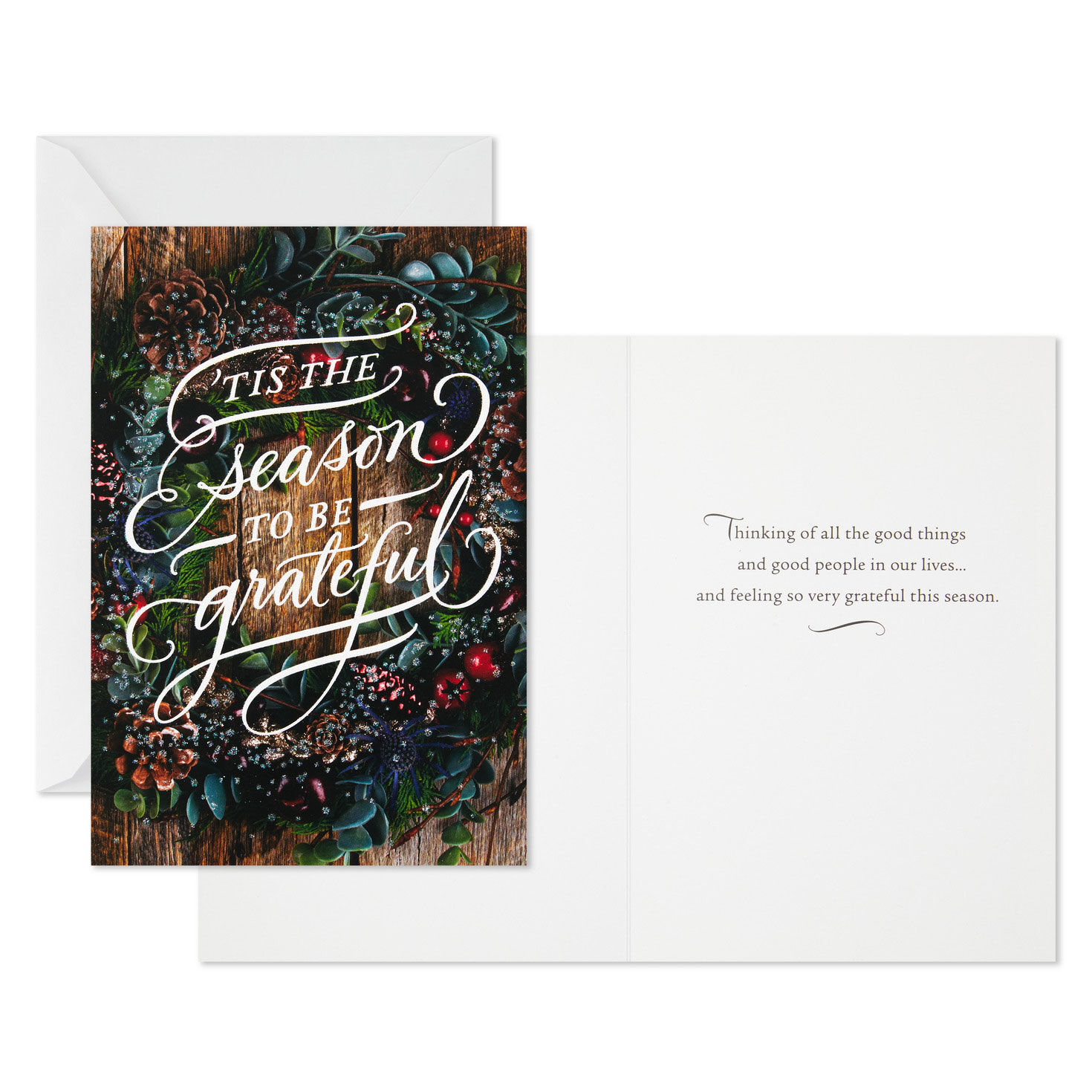 Pine Wreath on Wood Plank Door Boxed Christmas Cards, Pack of 40 for only USD 15.49 | Hallmark