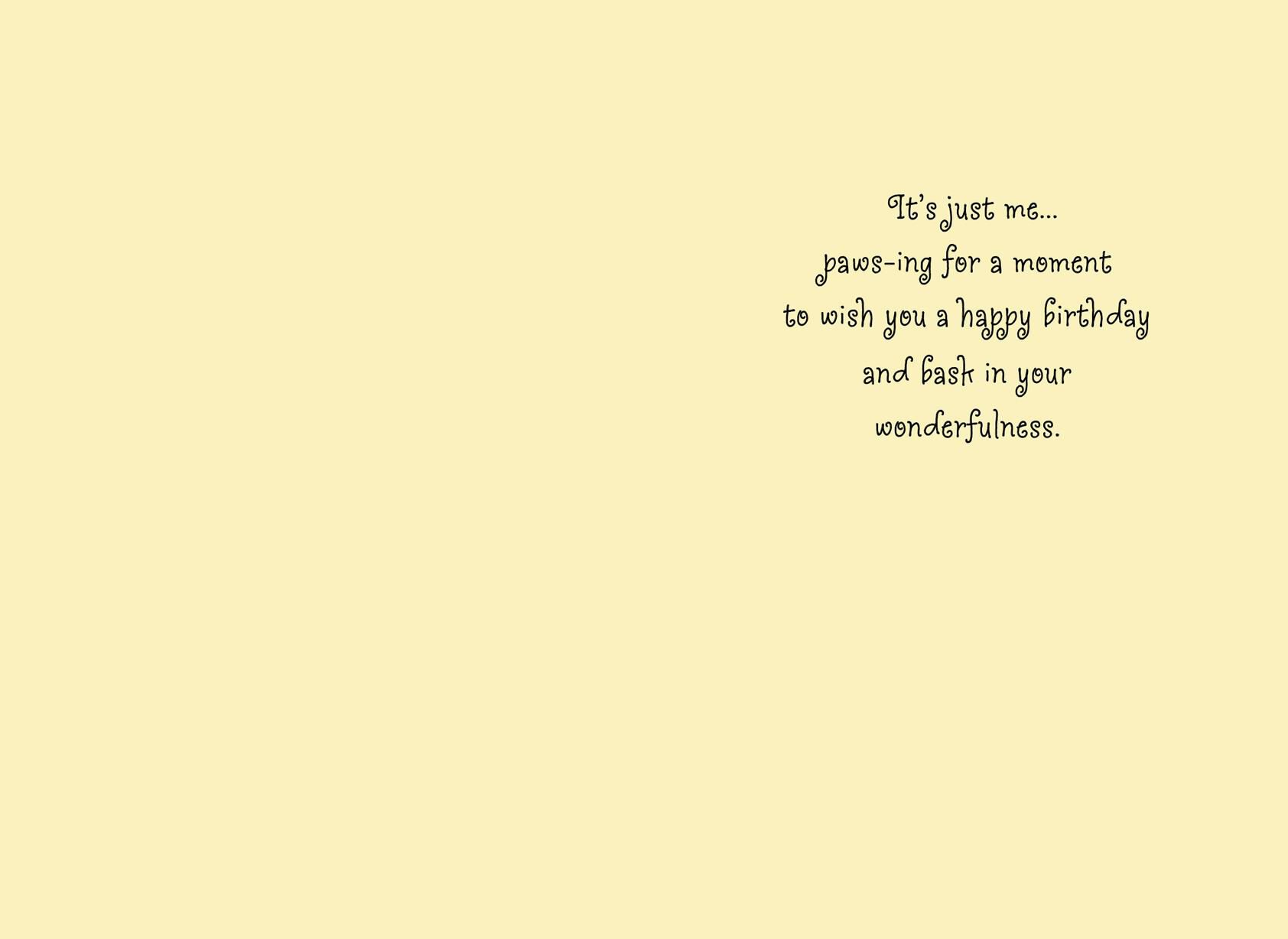 Orange Tabby Purr-fection Birthday Card