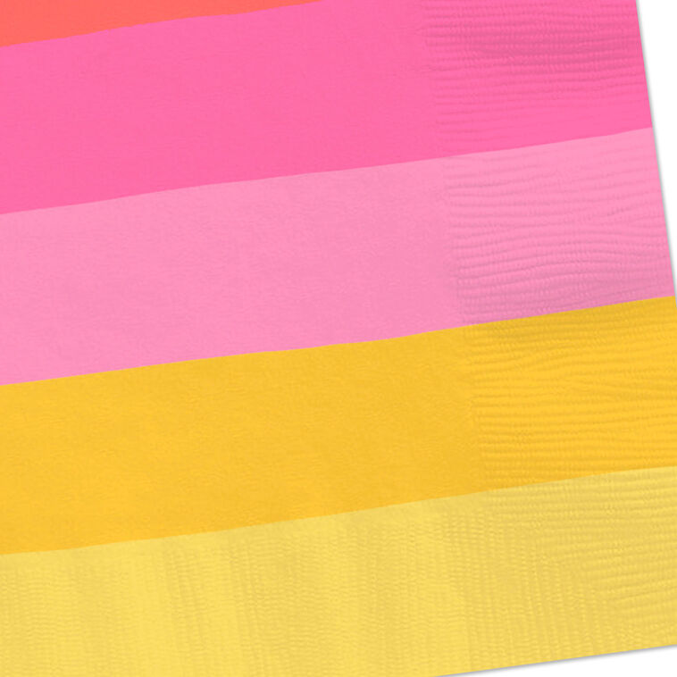 Warm Ombré Stripe Dinner Napkins, Set of 16, , large image number 4