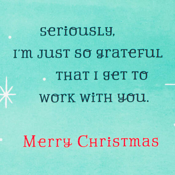 You Make Work More Merry Christmas Card for Coworker, , large image number 2