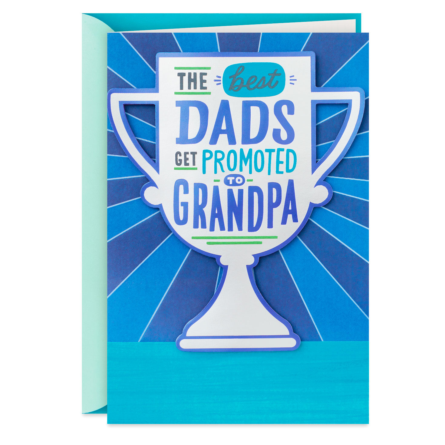 Best Dads Get Promoted Trophy Father's Day Card for Grandpa