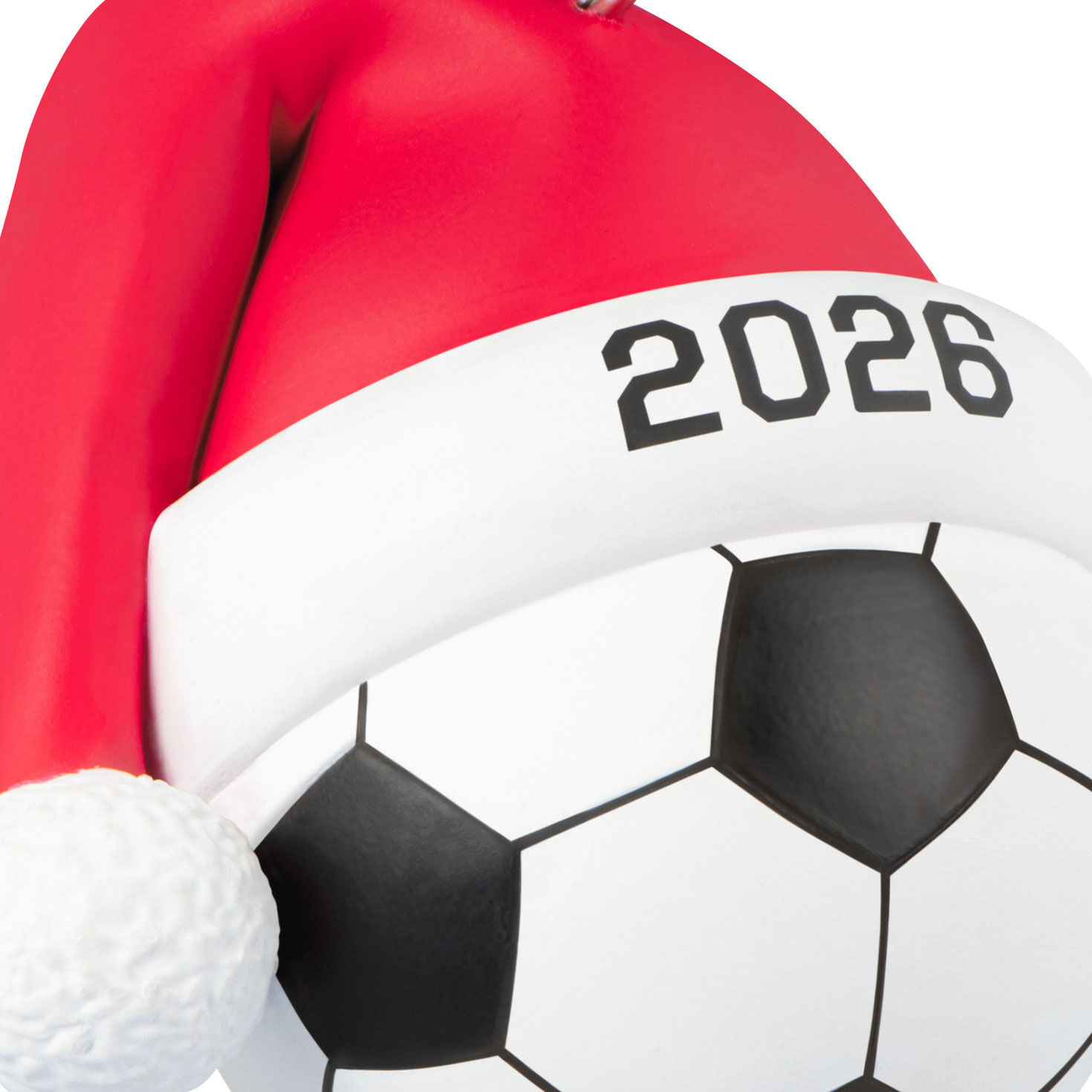 Soccer Ball With Santa Hat 2026 Keepsake Ornament  image number 5