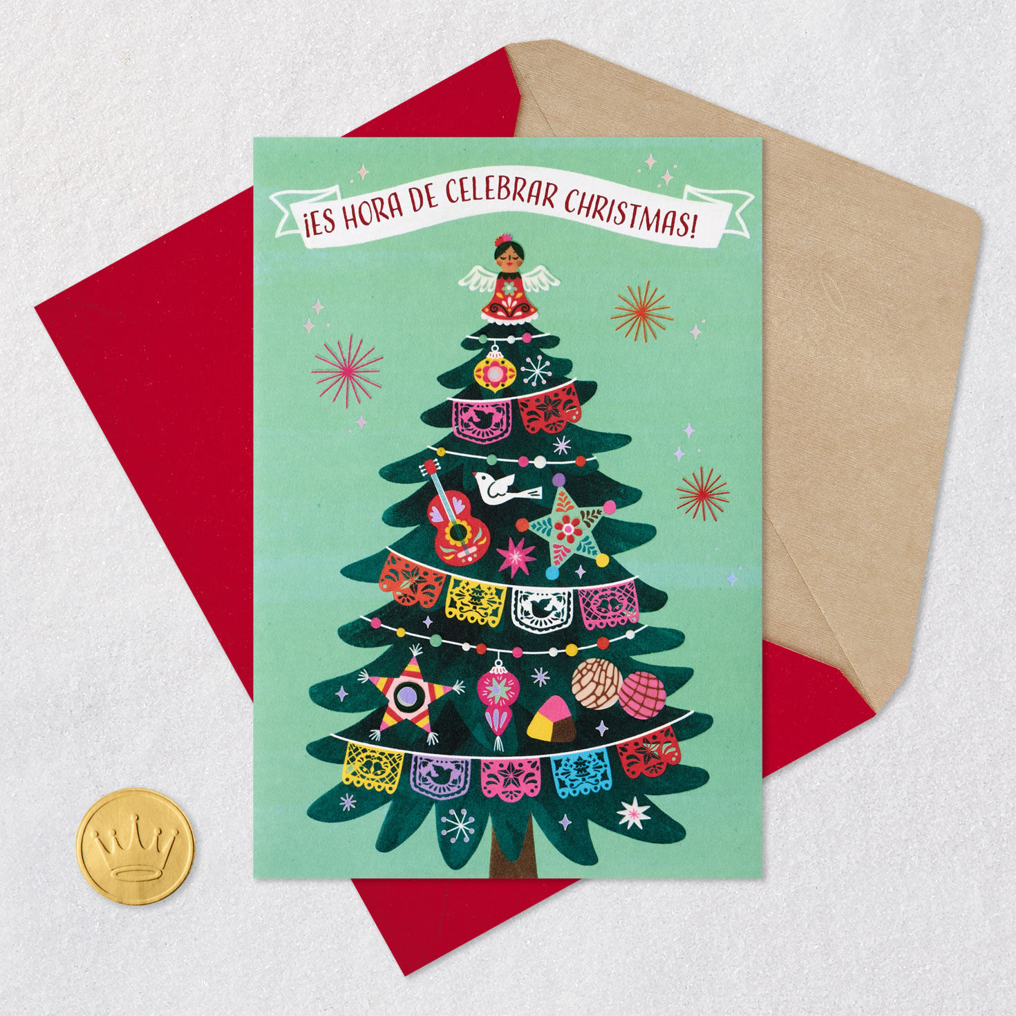 Time for Traditions and Good Vibes Spanish-Language and English Money Holder Christmas Card for only USD 5.59 | Hallmark