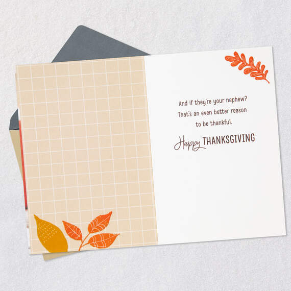 So Thankful for You Thanksgiving Card for Nephew, , large image number 3