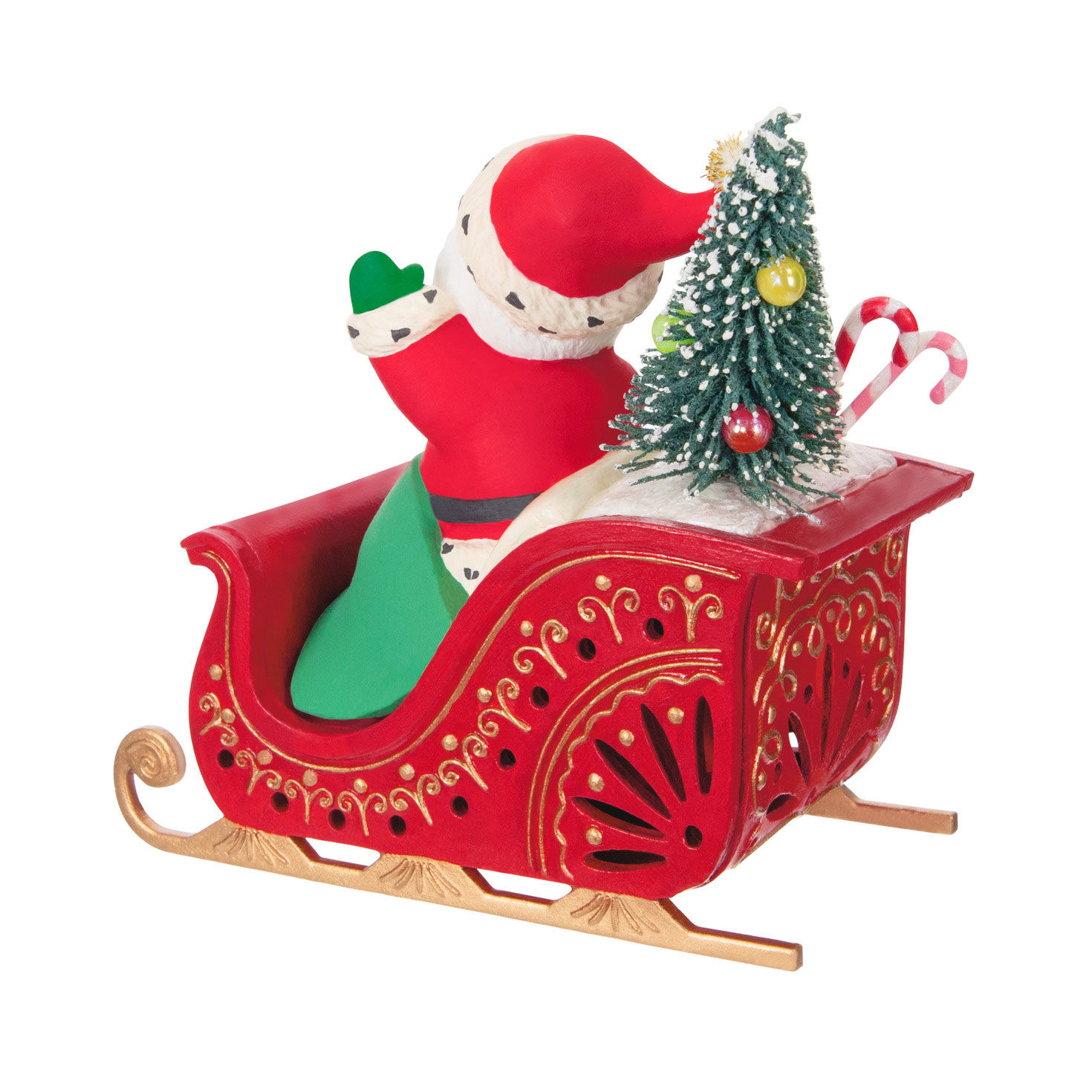 Mini Vintage Santa ShowToppers Musical Tree Topper With Light, 4.26&rdquo;, , large image number 5