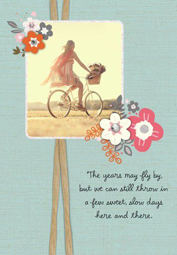 Sweet, Slow Feminine Birthday Card