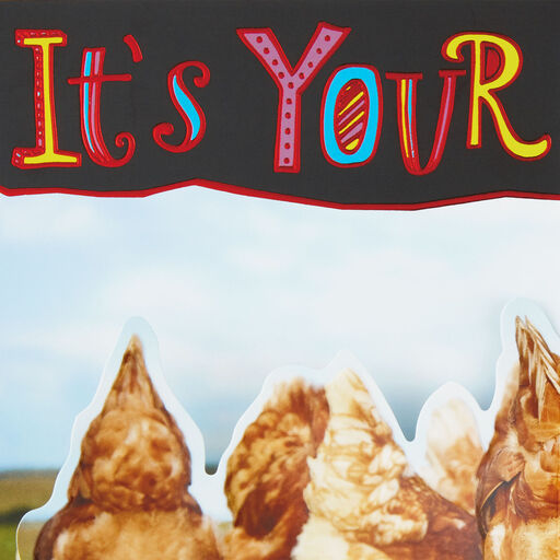 Chicken Butt Funny Pop-Up Birthday Card, 