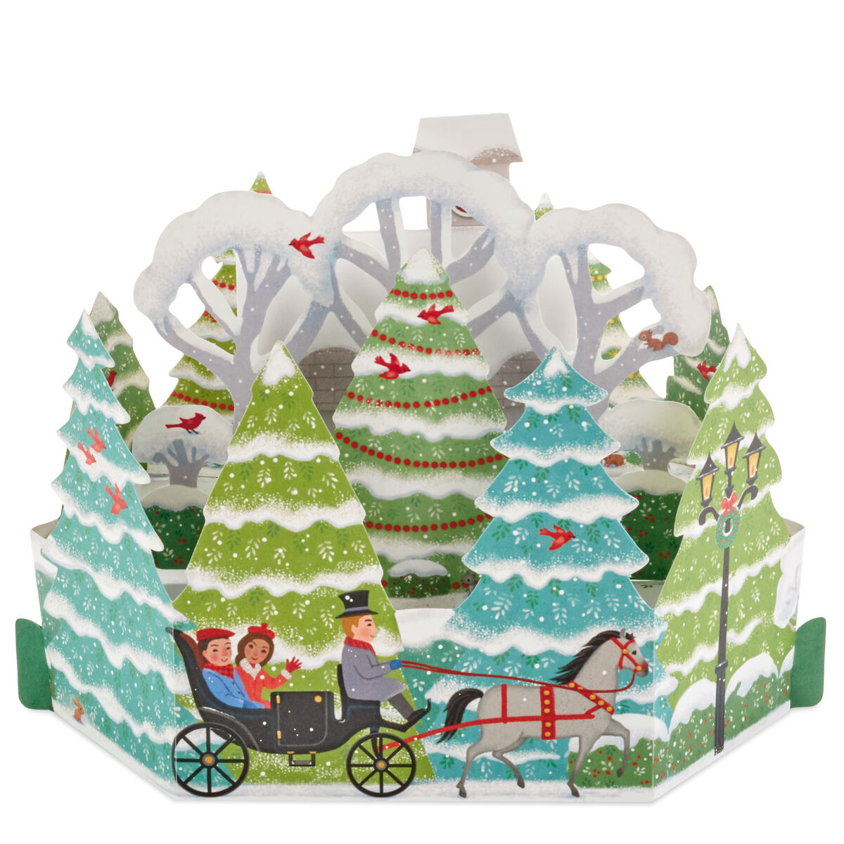 The First Noel Church Pop Up Musical Christmas Card With Light