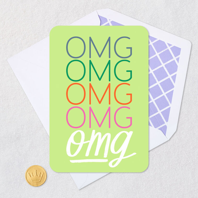 OMG Lettering Congratulations Card Card Front Detail image number 5