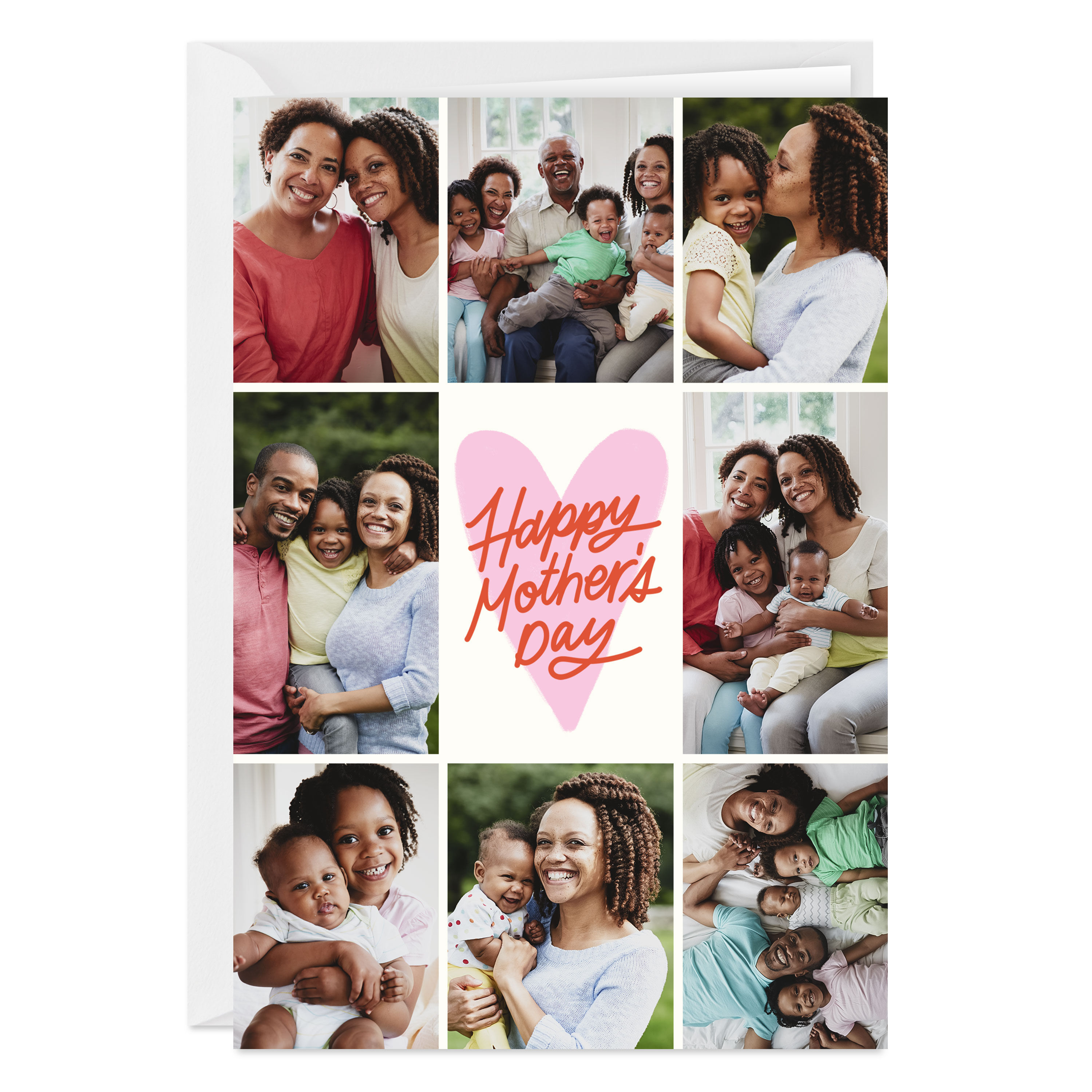 Pink Heart Folded Mother's Day Photo Card for only USD 4.99 | Hallmark