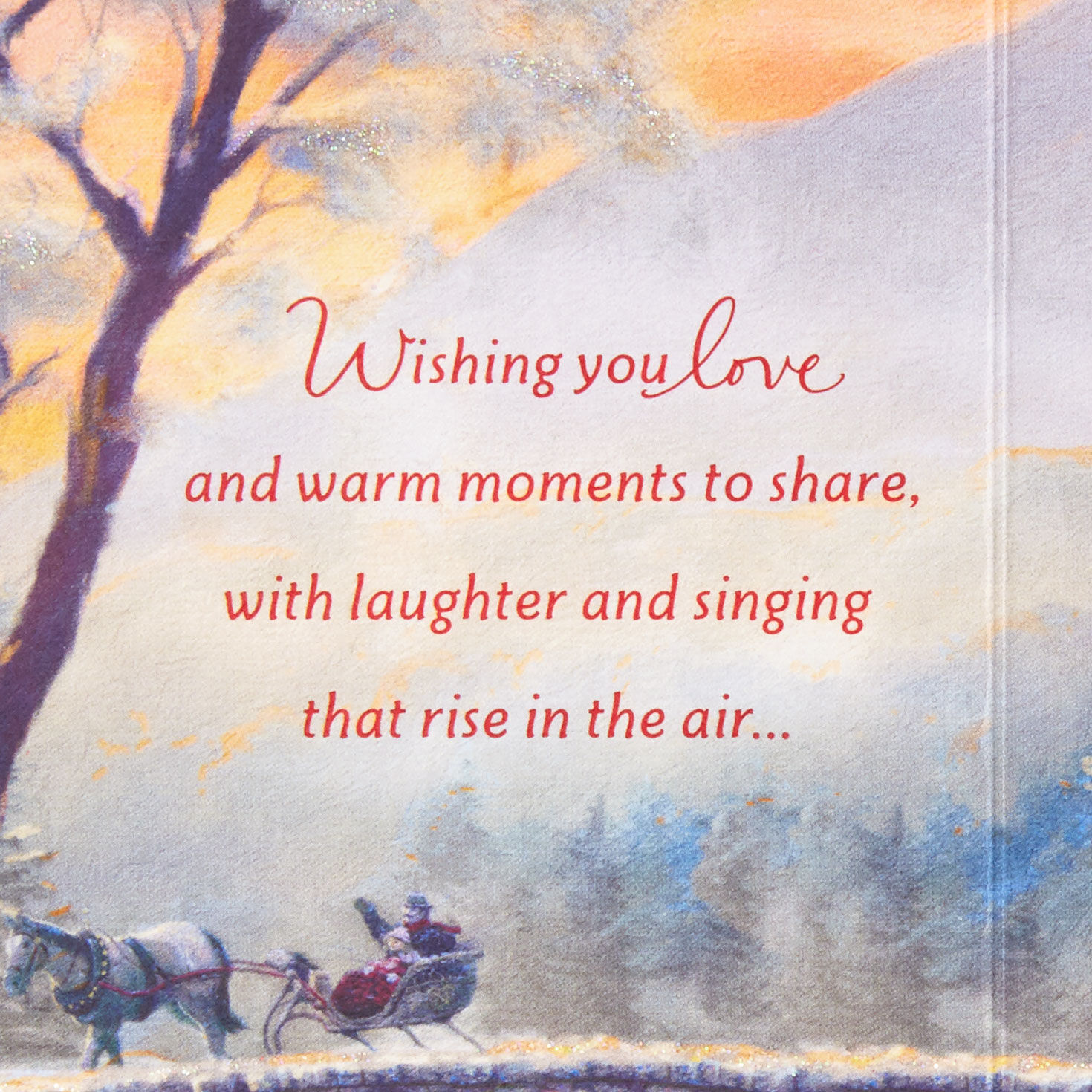 Thomas Kinkade Snowy Cabin Christmas Card sentiment image number 3