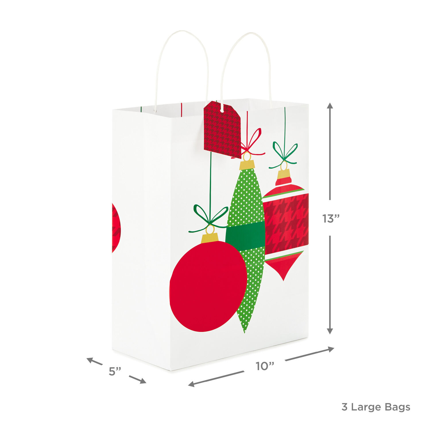 Colorful Christmas Gift Bags With Mix and Match Tags, Assorted Sizes and Designs, , large image number 3