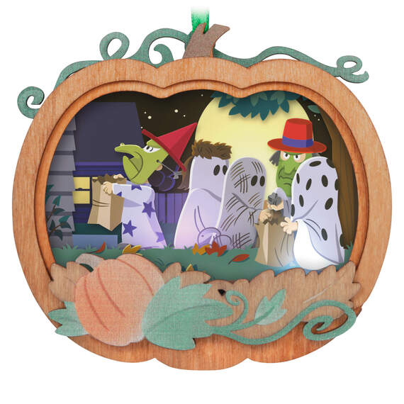 The Peanuts® Gang It's the Great Pumpkin, Charlie Brown Papercraft Ornament With Light, , large image number 1