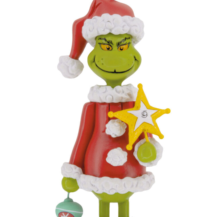 Grinch Nutcracker Christmas Ornament closeup view image number 5