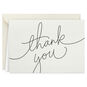 Black Script on White Thank You Notes Bulk Pack card front image number 2