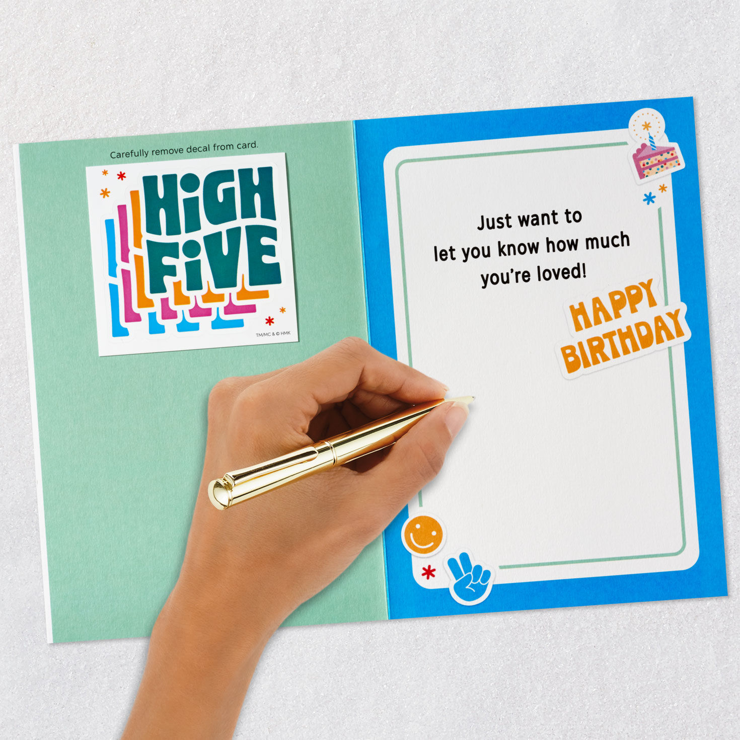 High Five Birthday Card for Kids With Decal, , large image number 8