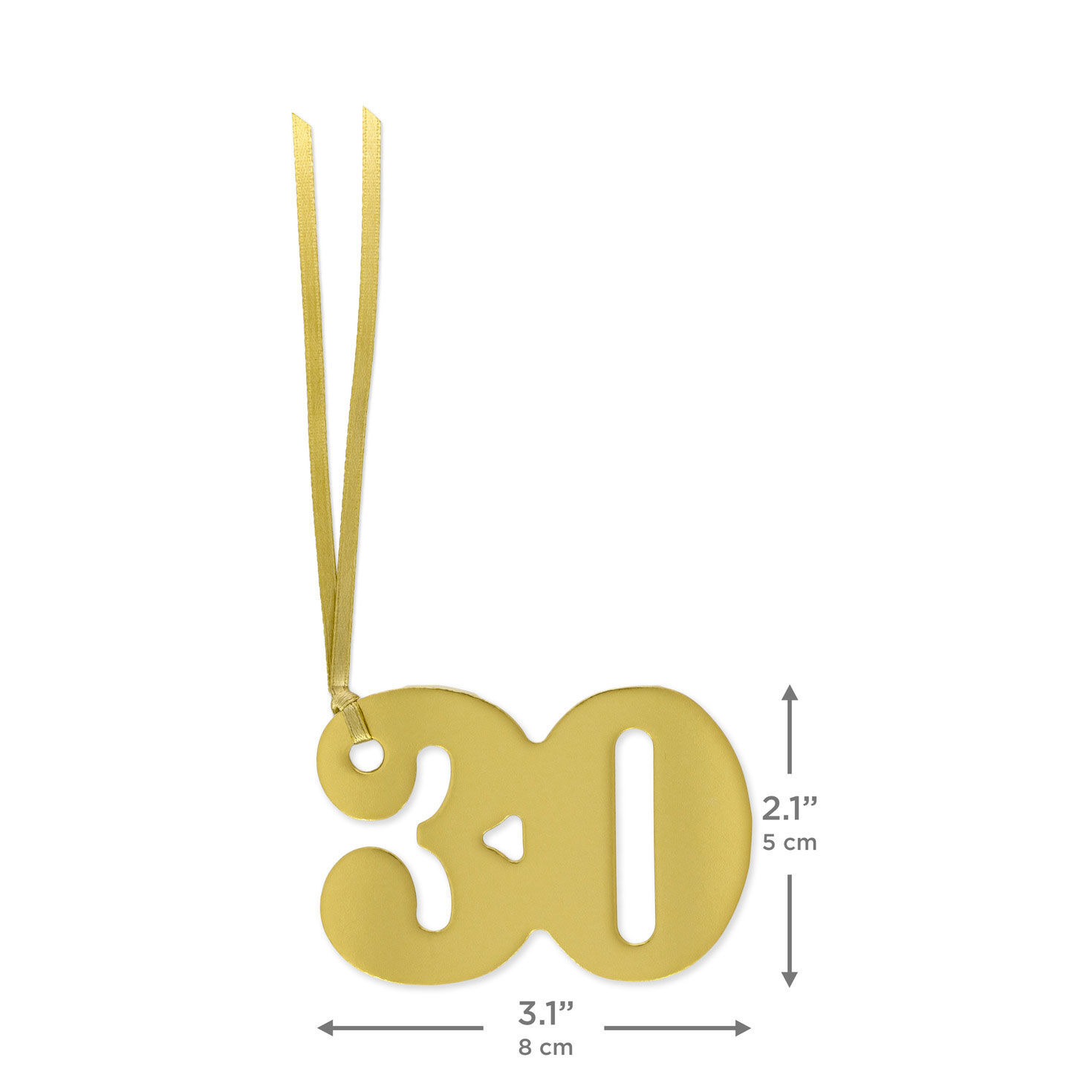 Die-Cut 30 Gift Trim With Ribbon Hanger measurement image number 3