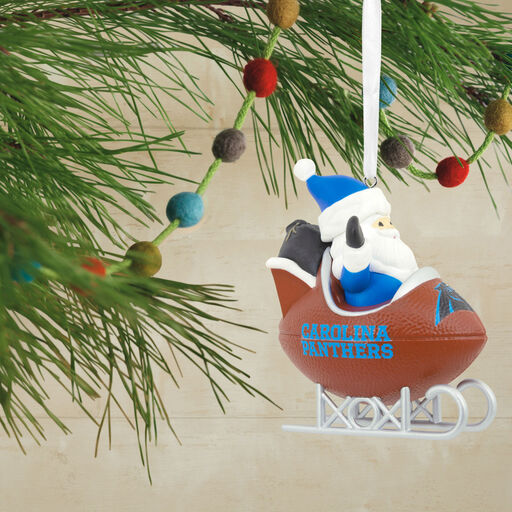 NFL Carolina Panthers Santa Football Sled Hallmark Ornament, 