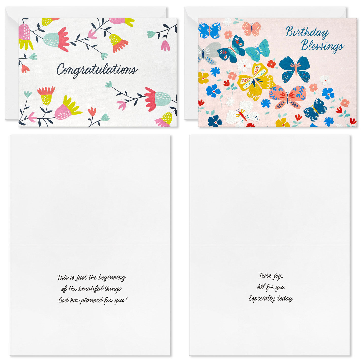 Flowers and Faith Celebration Cards Assortment Card Front with Sentiment image number 3