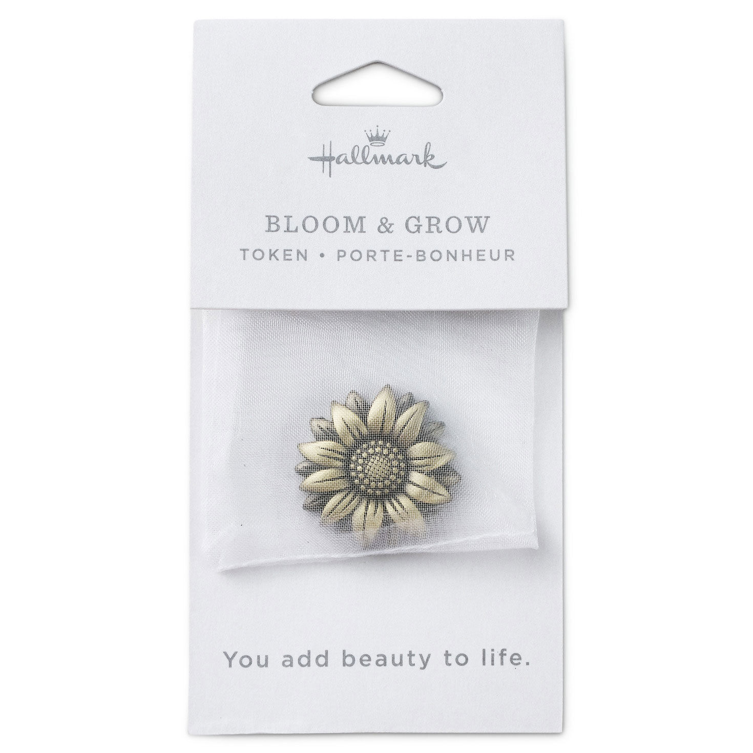 Bloom and Grow Flower Antiqued Metal Pocket Token package front image number 5