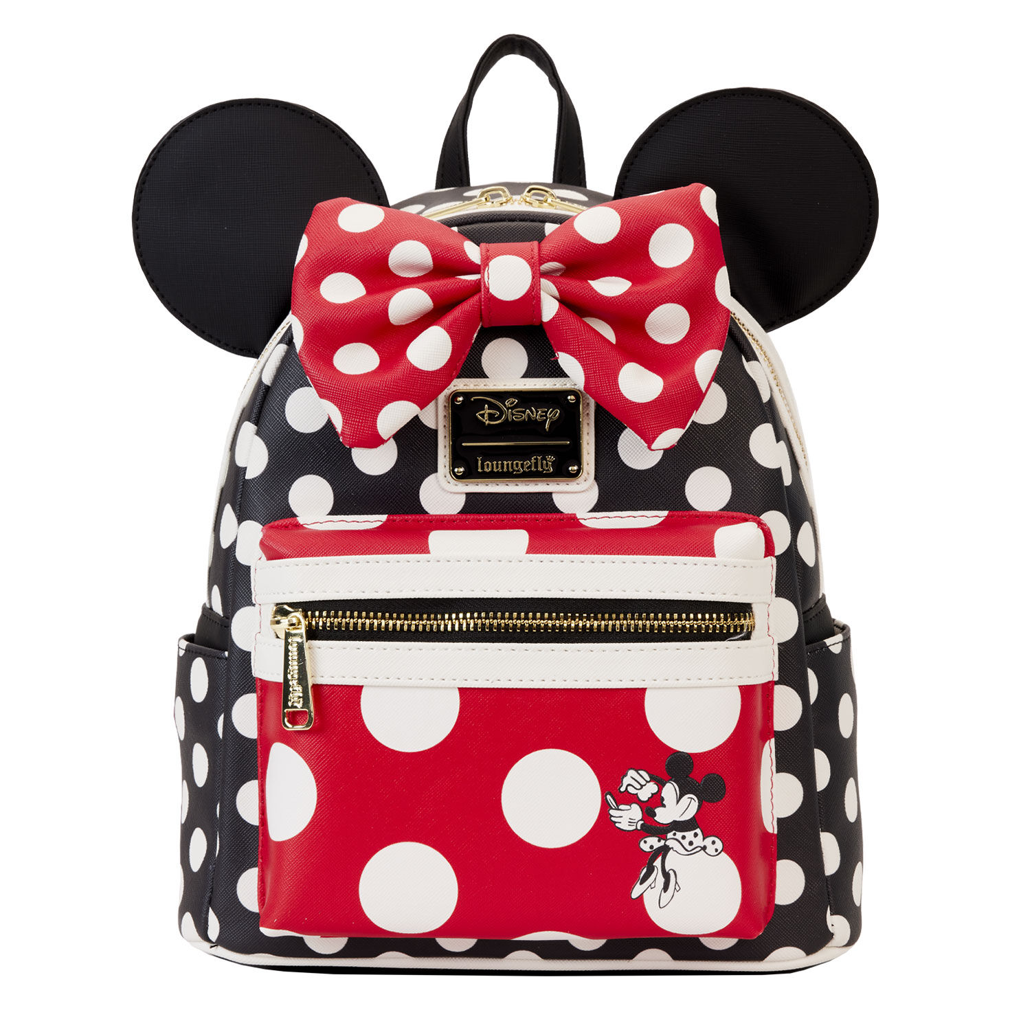 Loungefly Disney Minnie Mouse Rocks the Dots Bow Figural Crossbody Bag –  vRare