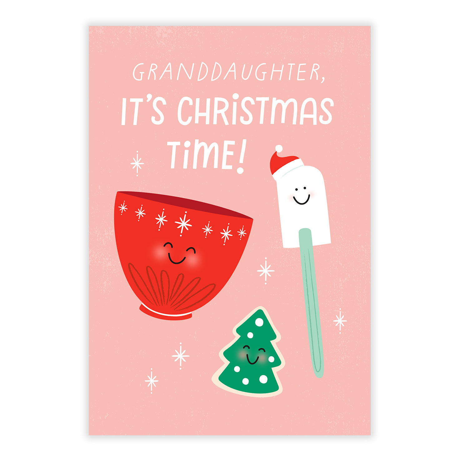 Cartoon Bowl Spatula Personalized Christmas Card front image number 2