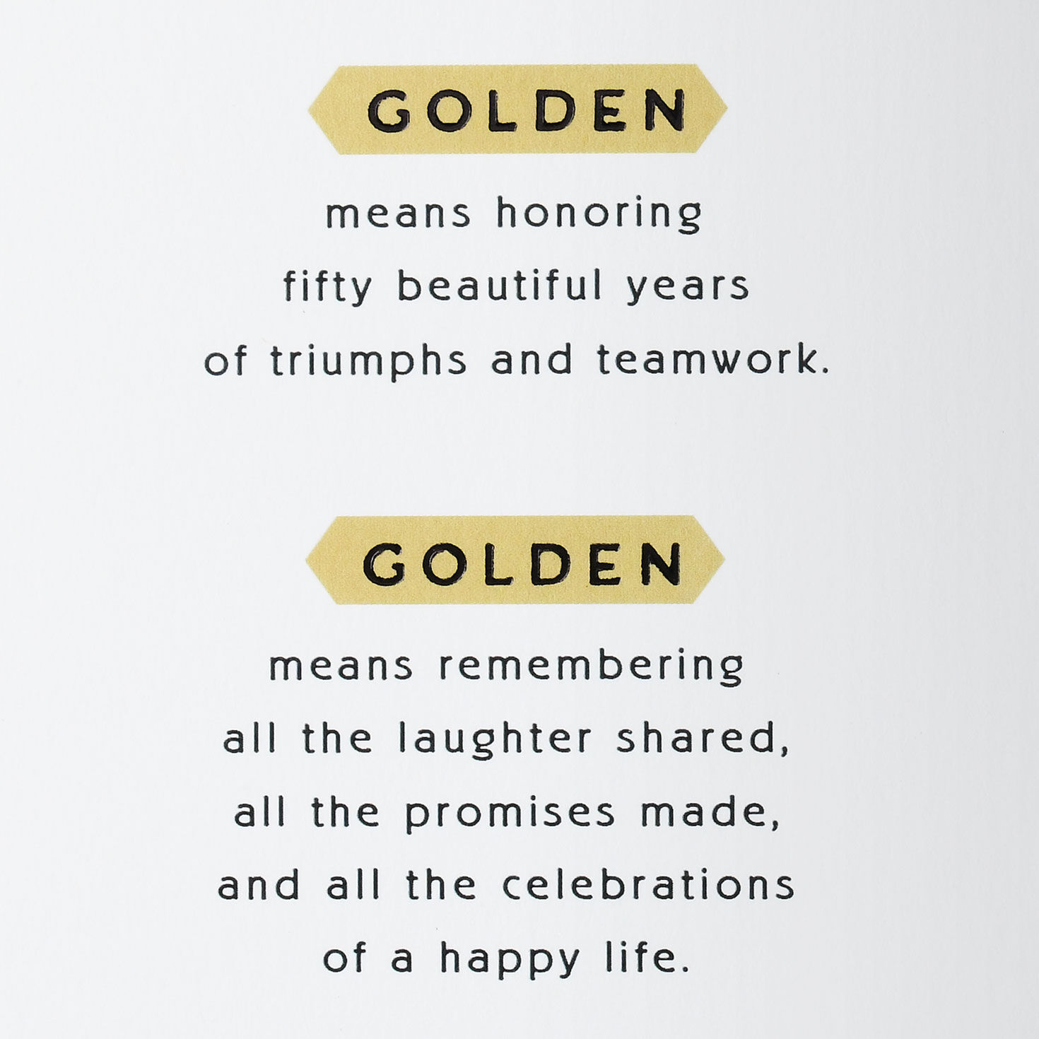 Golden Means 50th Anniversary Card, , large image number 2
