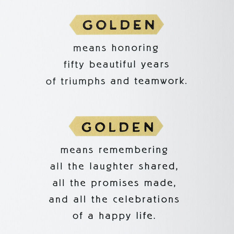 Golden Means 50th Anniversary Card, , large image number 2