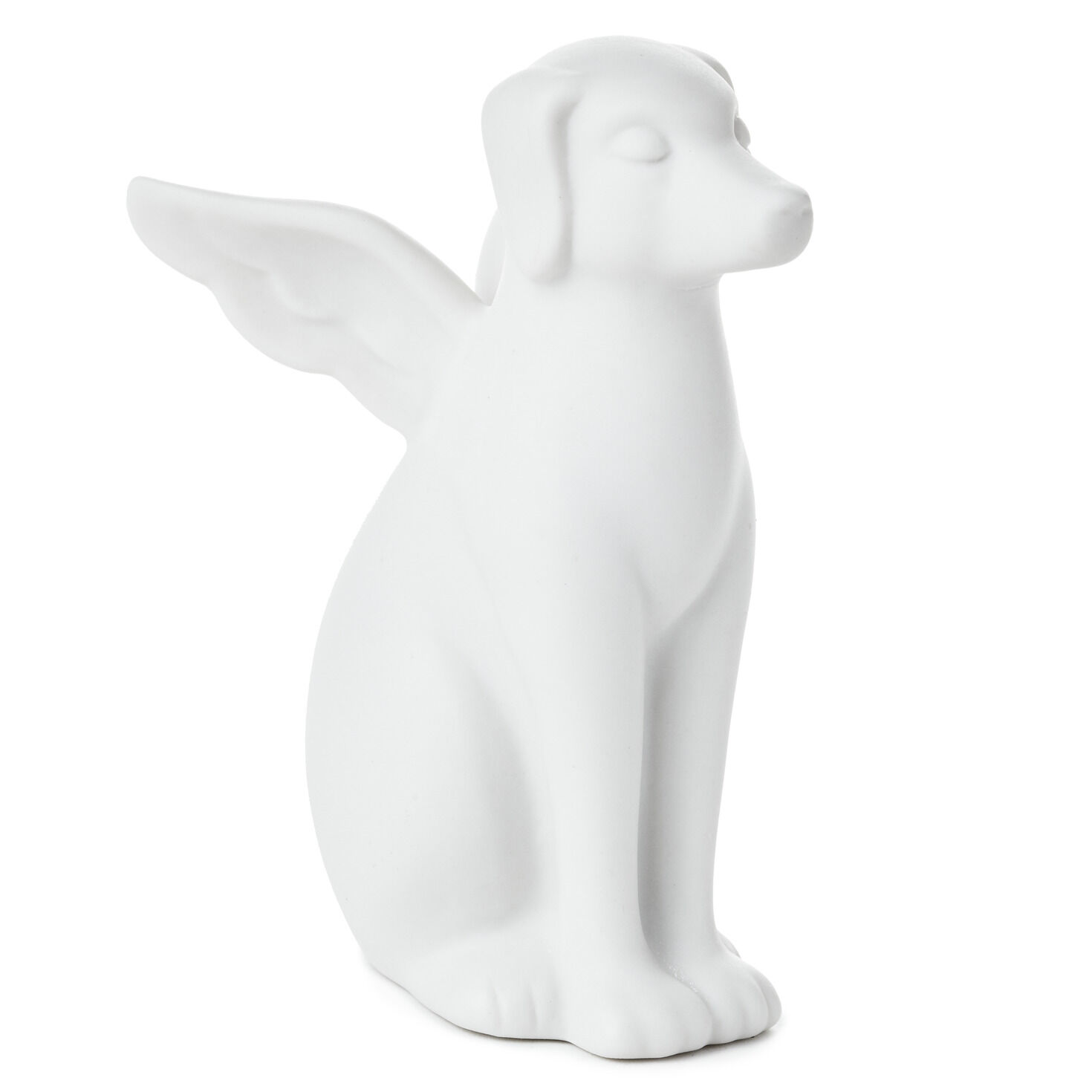 Angel holding dog figurine top