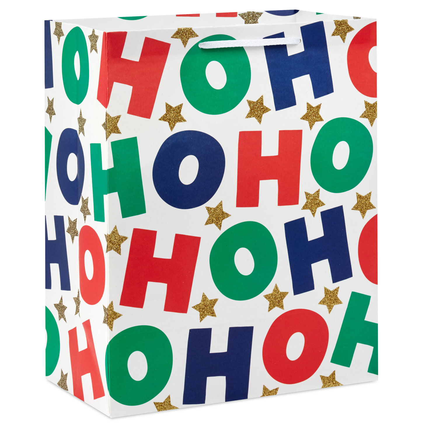 13" Colorful Ho Ho Ho Large Christmas Gift Bag