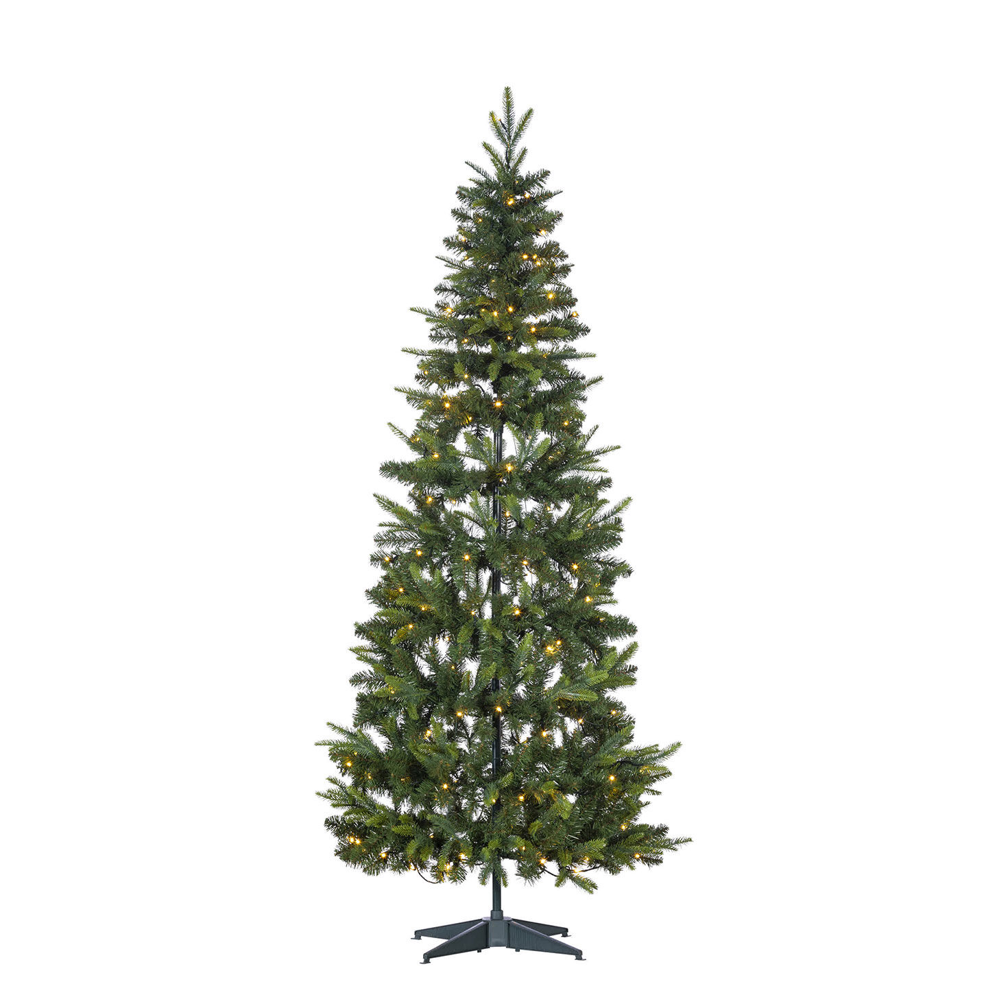 6 ft Pop-Up Pre-Lit Natural Cut Northeastern Fir Christmas Tree with 200 Warm White LED Lights
