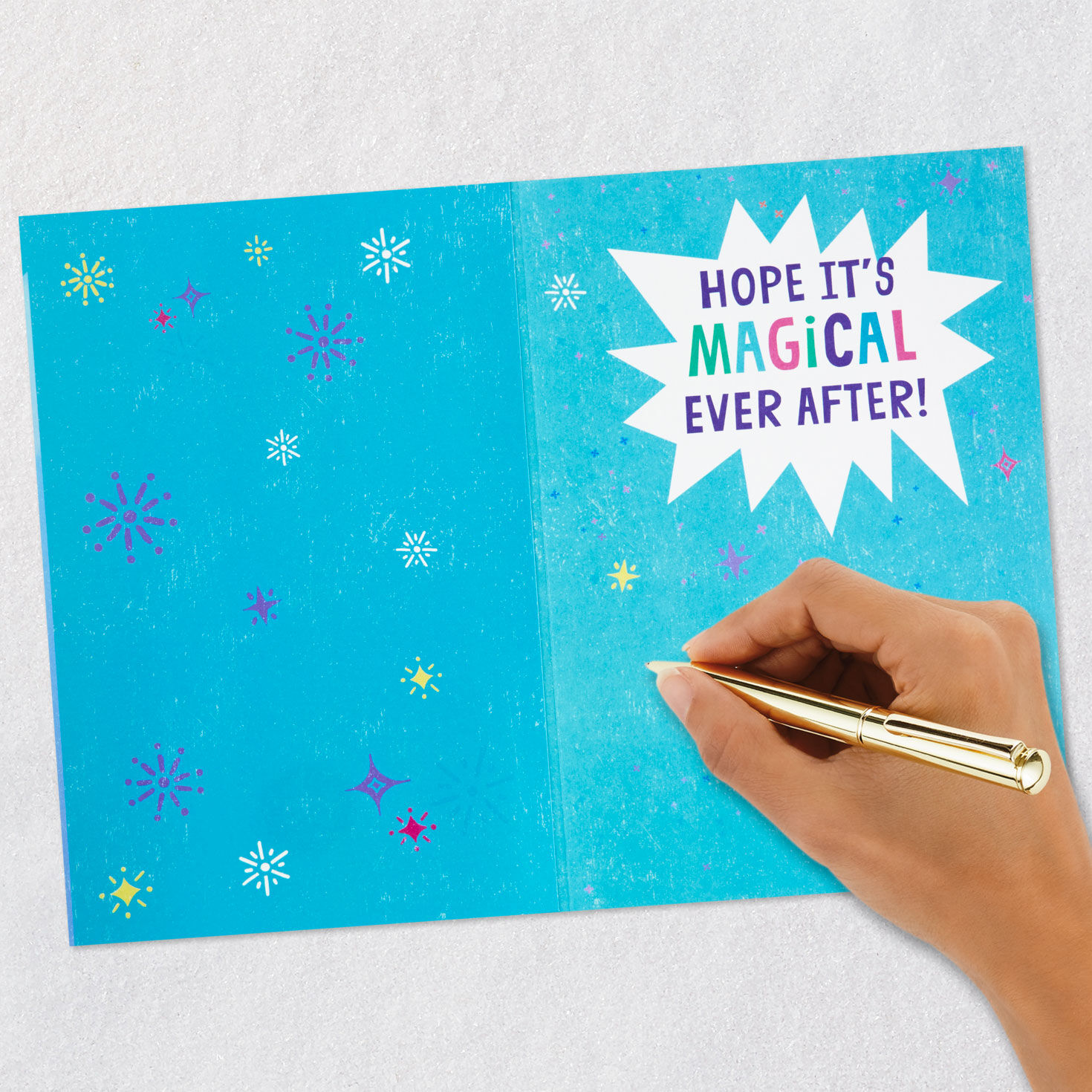 Kids Birthday Card With Unicorn Backpack Clip signing card image number 7