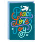 Peace, Love, Joy Dove Hanukkah Card, , large image number 1