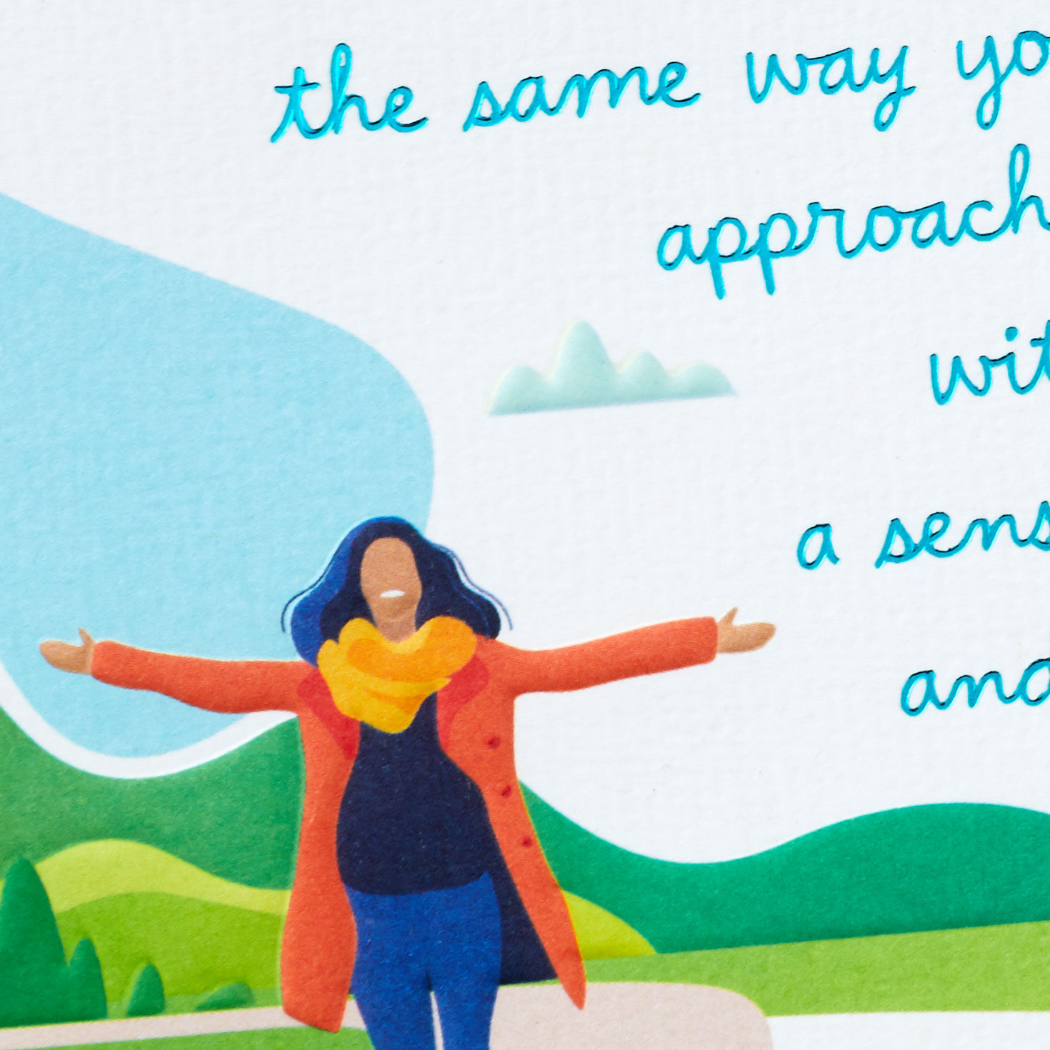 Woman on Trail Daughter Mother's Day Card Card Front Detail image number 4