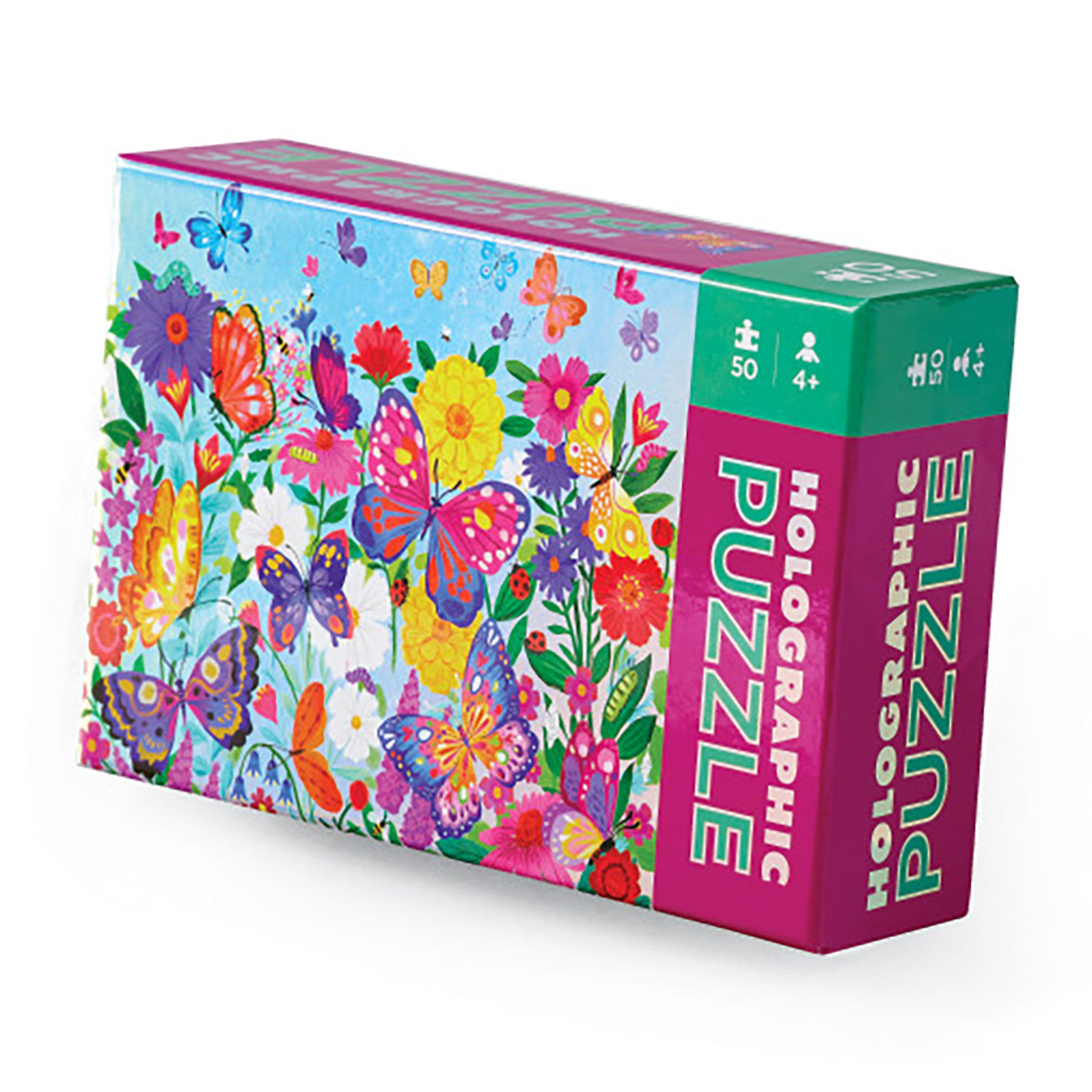 Crocodile Creek Holographic Butterflies 50-Piece Jigsaw Puzzle