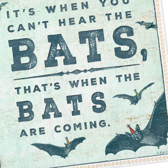 Bats Are Coming Funny Birthday Card, , large image number 4