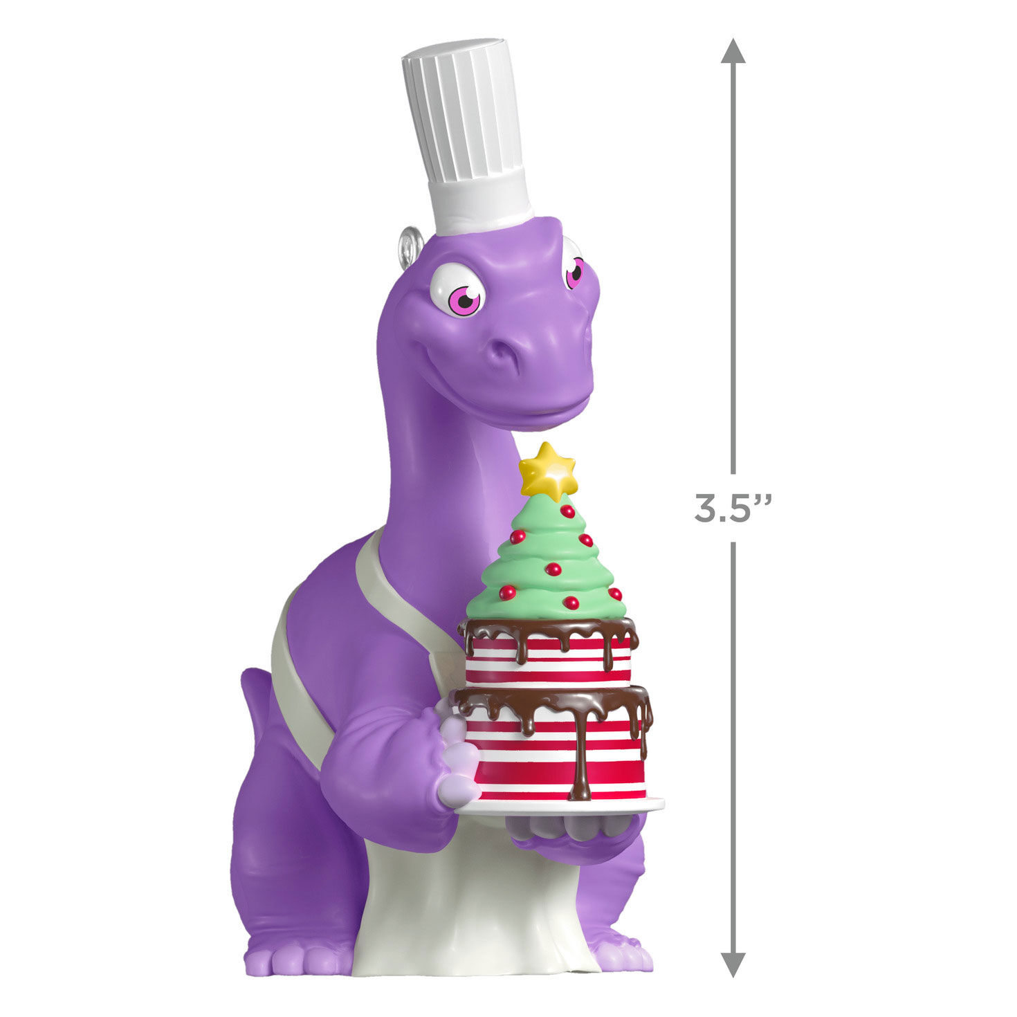 Baking Dinosaur Keepsake Ornament measurement image number 3