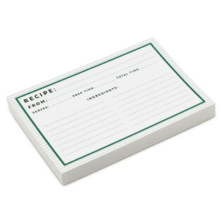 Classic Stripes Recipe Cards, Pack of 36