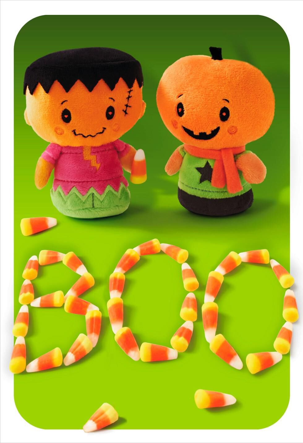 Candy Corn Boo Halloween Card