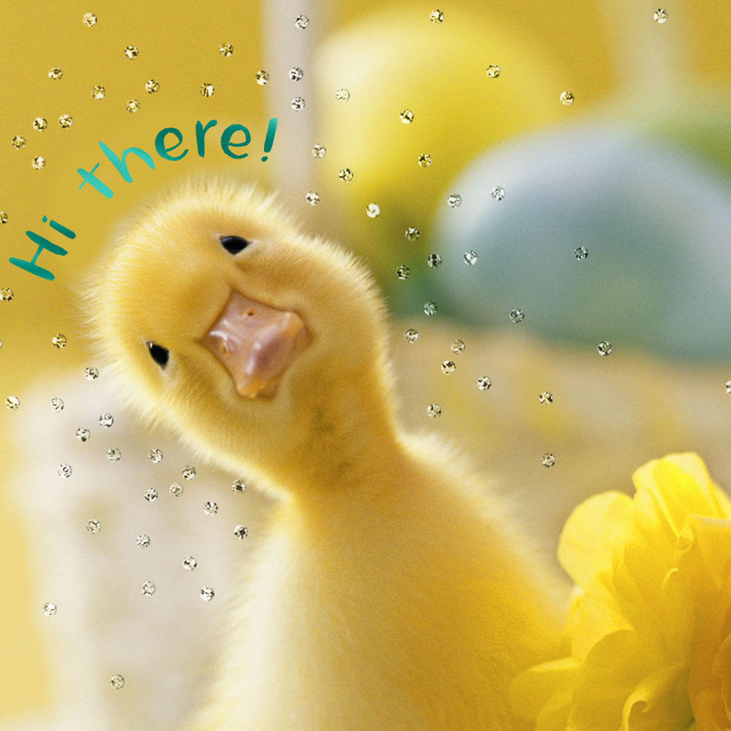 A Happy Hello Yellow Duckling Easter Card, , large image number 4