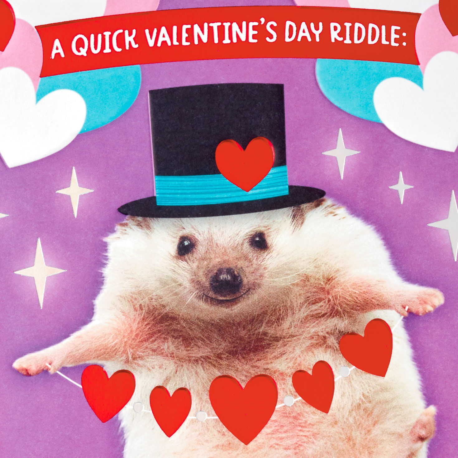 Hedgehog in a Top Hat Valentine's Day Card for only USD 3.99 | Hallmark