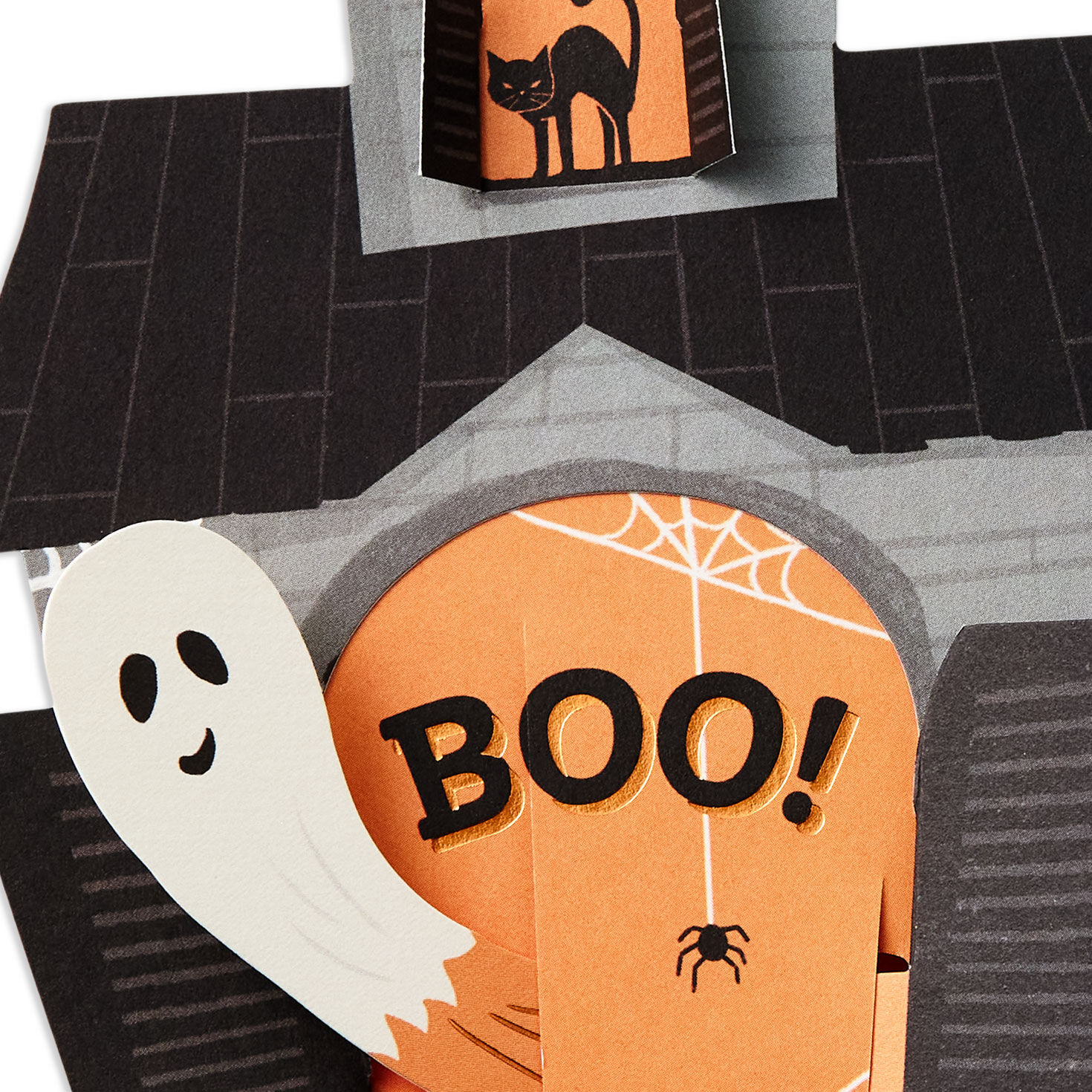 Spooky Haunted House Pop-Up Halloween Card Card Front Detail image number 4
