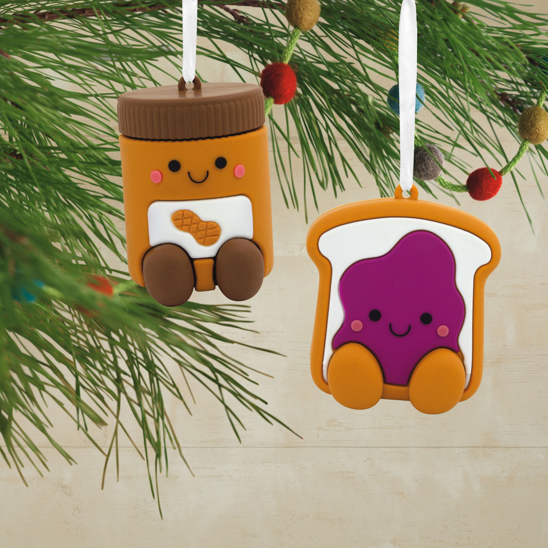 Better Together Peanut Butter & Jelly Hallmark Ornaments, Set