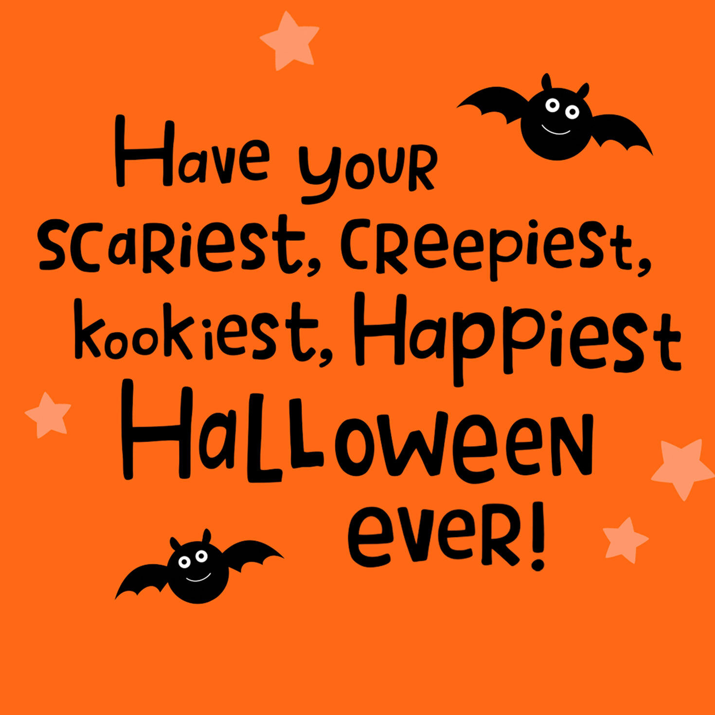 Cute Ghost With Pumpkin Bucket Kids Halloween Card Sentiment image number 2