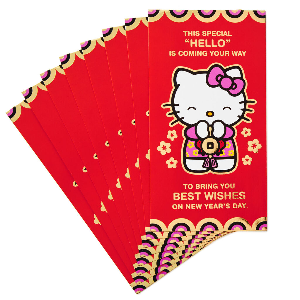 Hello Kitty Best Wishes Lai See Chinese New Year Envelopes Pack