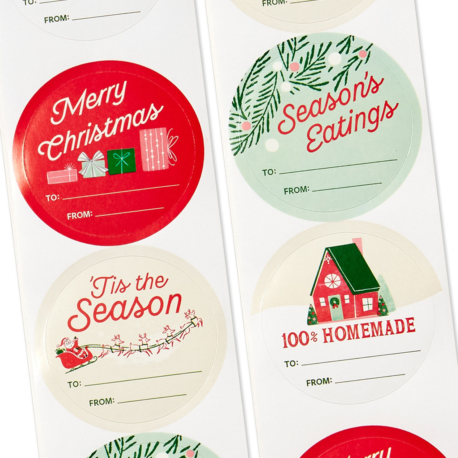 Made With Love Christmas Gift Tag Stickers upclose view image number 4