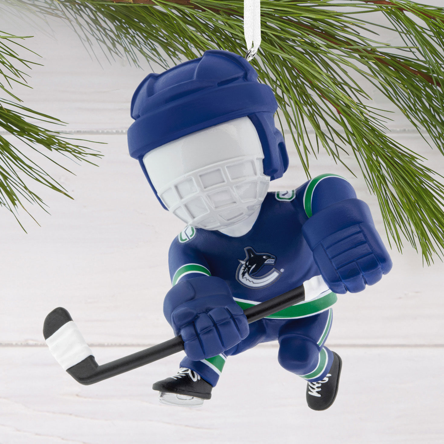 Vancouver Canucks Hockey Player Christmas Ornament hanging on tree image number 2