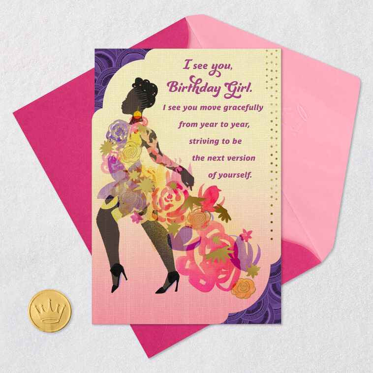 Hallmark Birthday Card, Beautiful, Bold Black Woman Birthday Card for Her Hallmark Birthday Card, Beautiful, Bold Black Woman Birthday Card for Her